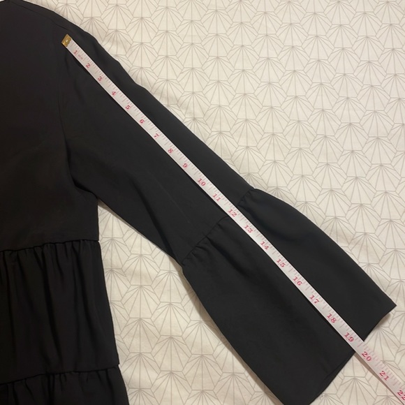 Cos Black Long Sleeve Tiered Top Size 2 - Picture 8 of 8